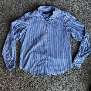 Ralph Lauren Non Iron Blue and White Button Down Size PXS